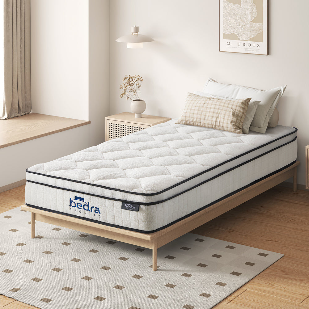 King Single Mattress with Memory Foam Pocket Spring and Euro Top Boucle
