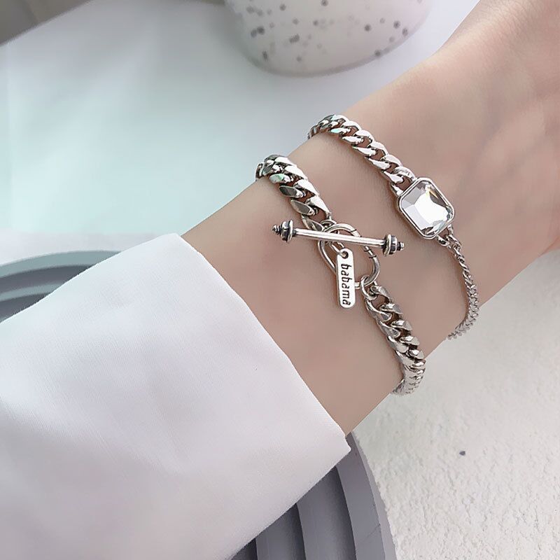 Women's Fashion Chain 925 Silver Bracelet