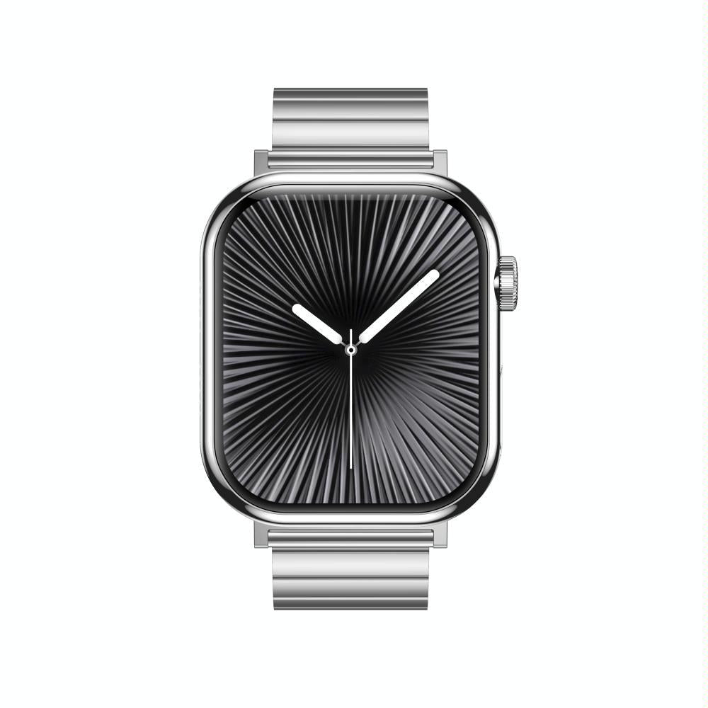2.04 Inch Colour Screen Smart Watch Steel Strap Support Bluetooth Call - Black
