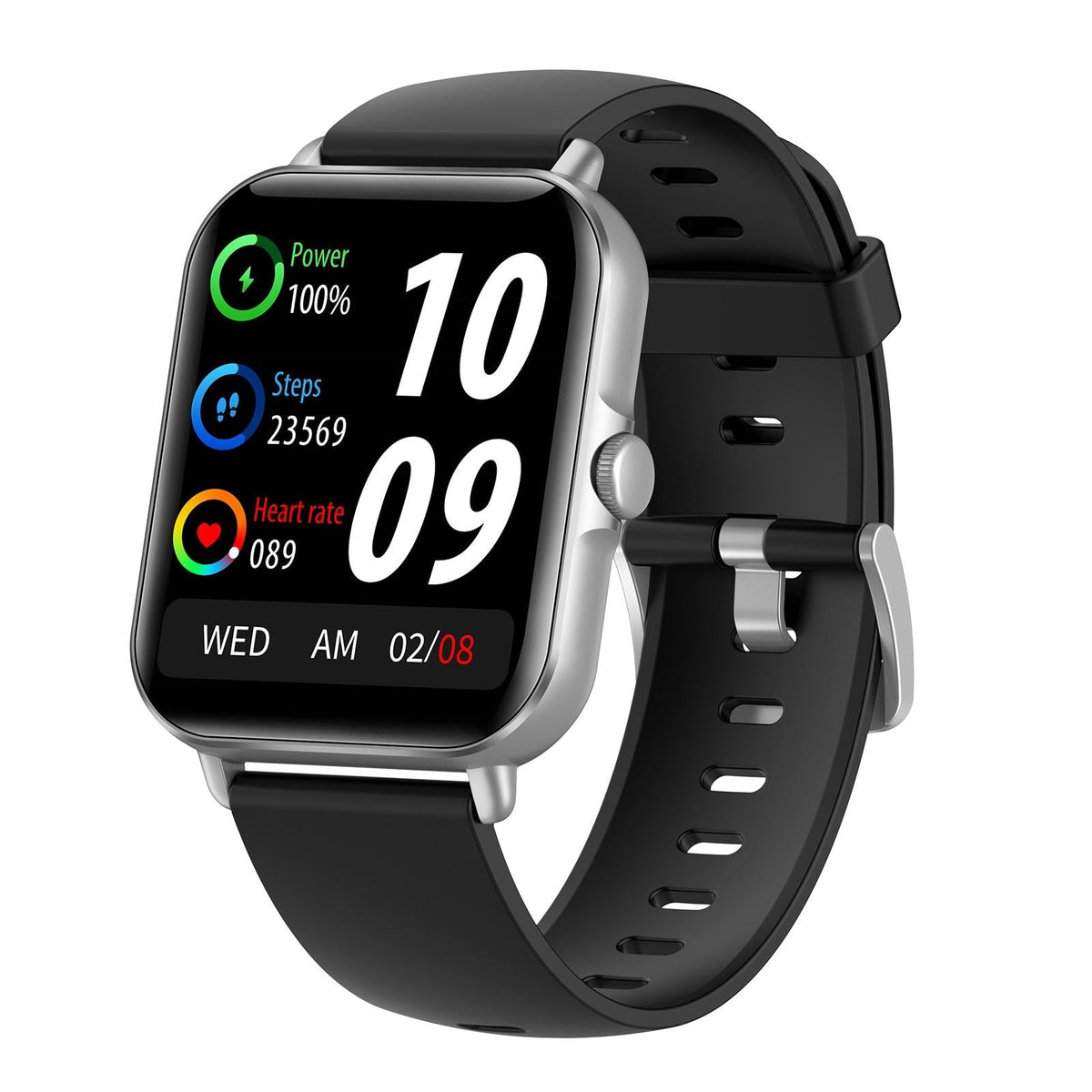 1.69 Inch Tft Screen Smart Watch Support Blood Pressure Monitoring / Sleep Monitoring - Black