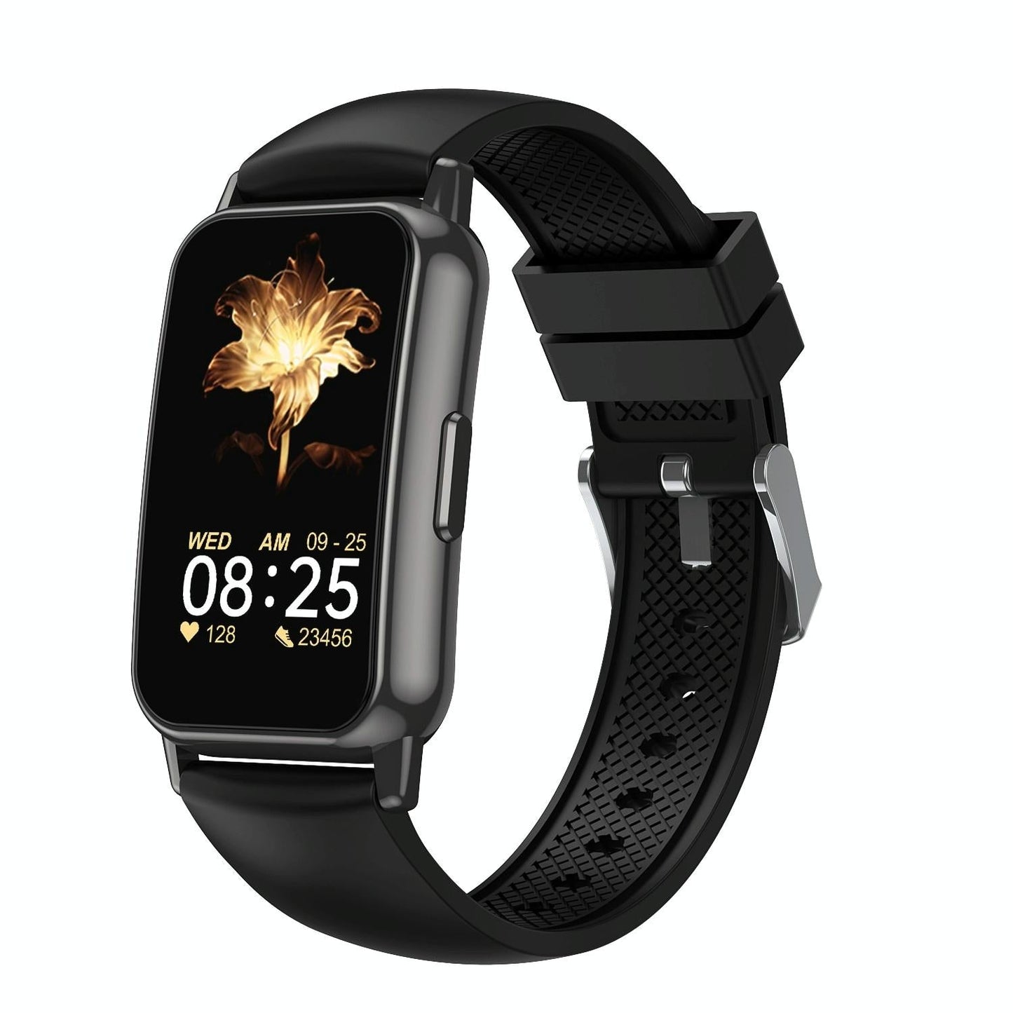 1.47 Inch Waterproof Smart Watch Heart Rate & Blood Pressure Support - Black