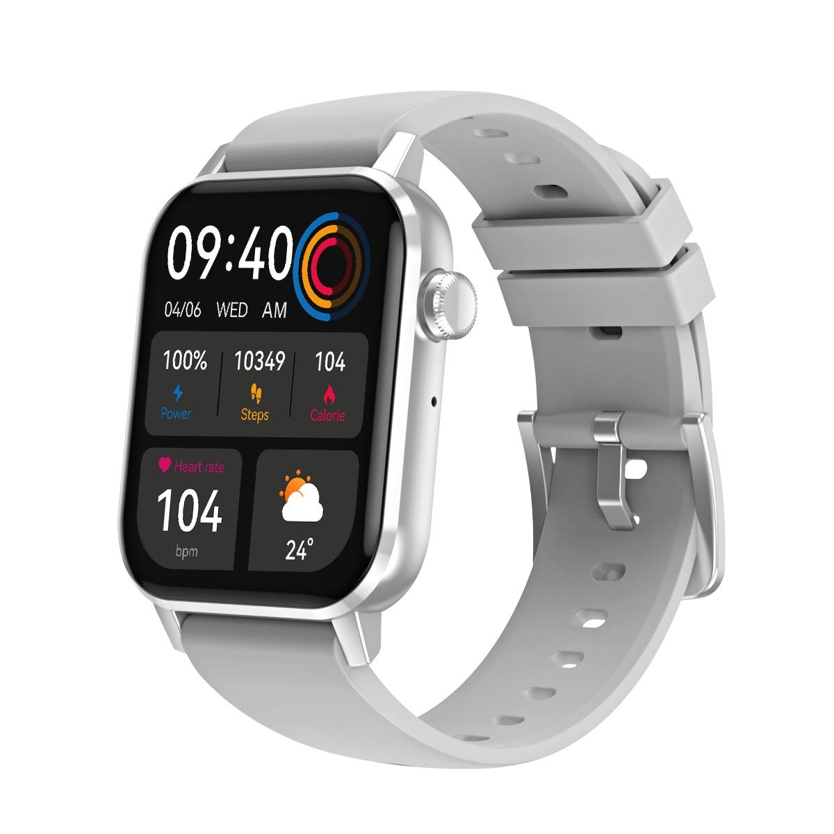 1.69 Inch Multifunctional Heart Rate Smart Watch - Black