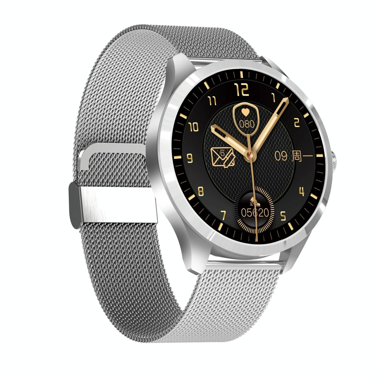 1.28 Inch Ips Colour Screen Ip67 Waterproof Smart Watch Support Blood Pressure Monitoring / Heart Rate Monitoring / Sleep Monitoring - Black