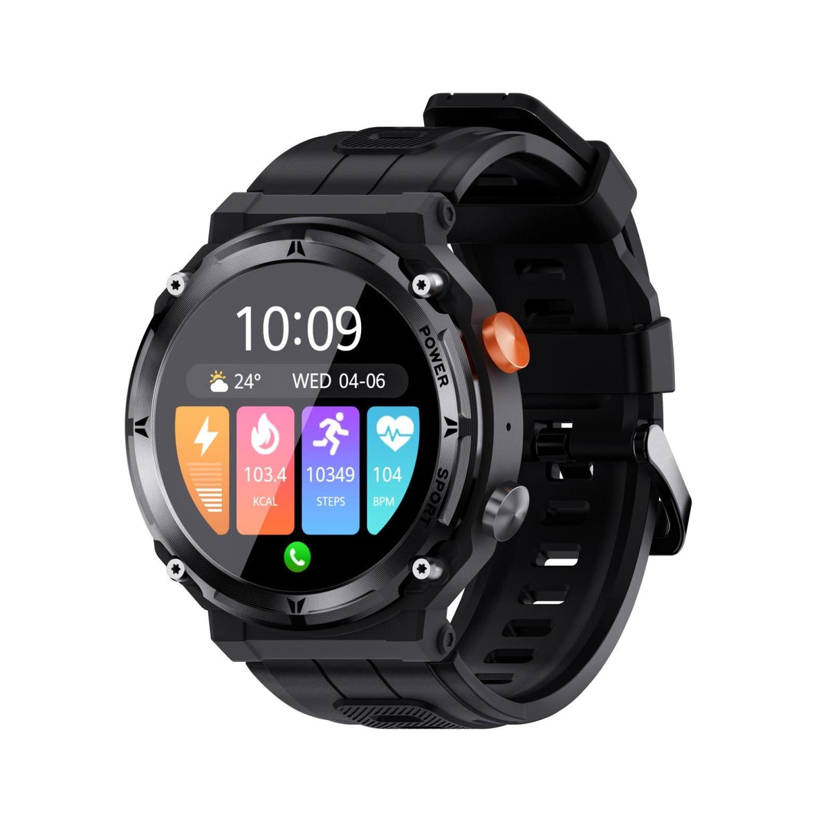 Smart Watch With Heart Rate Blood Pressure And Oxygen Monitoring - Silver