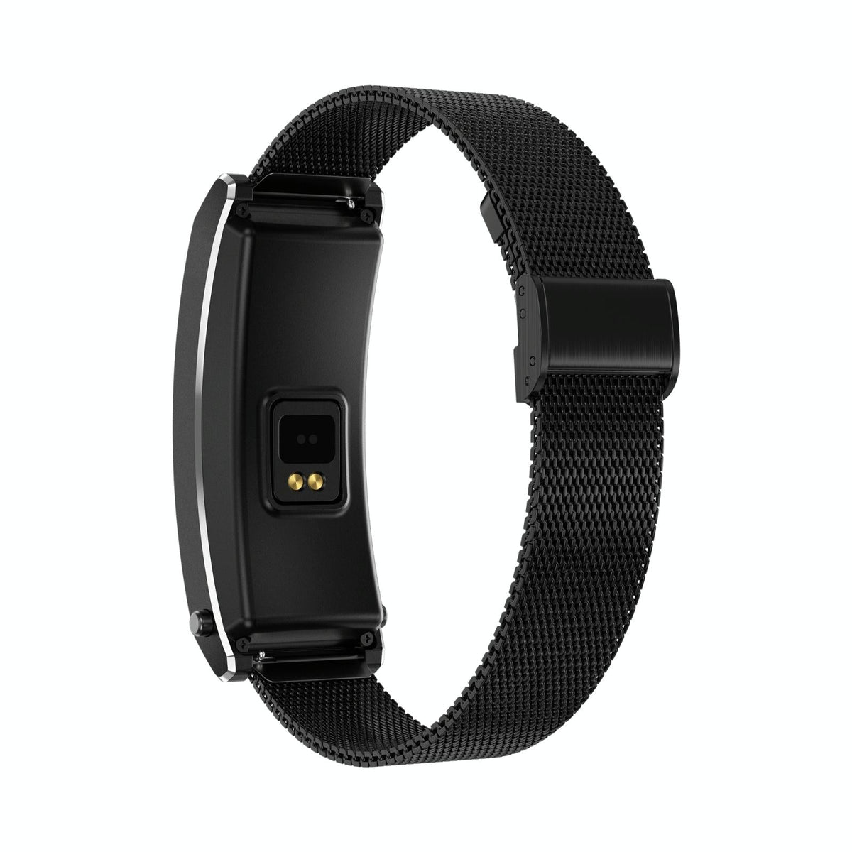Smart Health Monitoring Bracelet With Bt Call And Leather Strap - Tarnish Silicone Strap