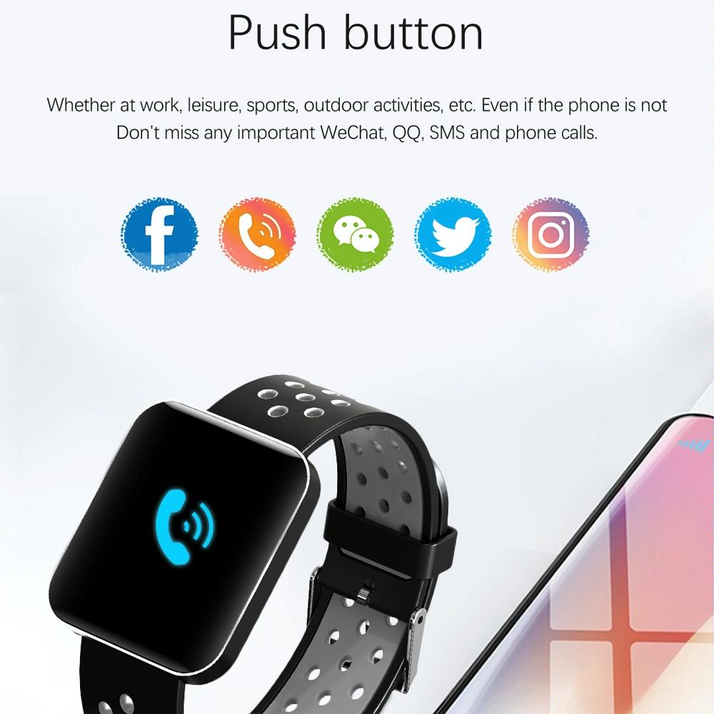 Waterproof Smart Bracelet With Tft Screen And Health Monitoring - Green