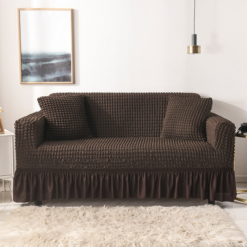 Elastic sofa cover coffee color (90-140cm)