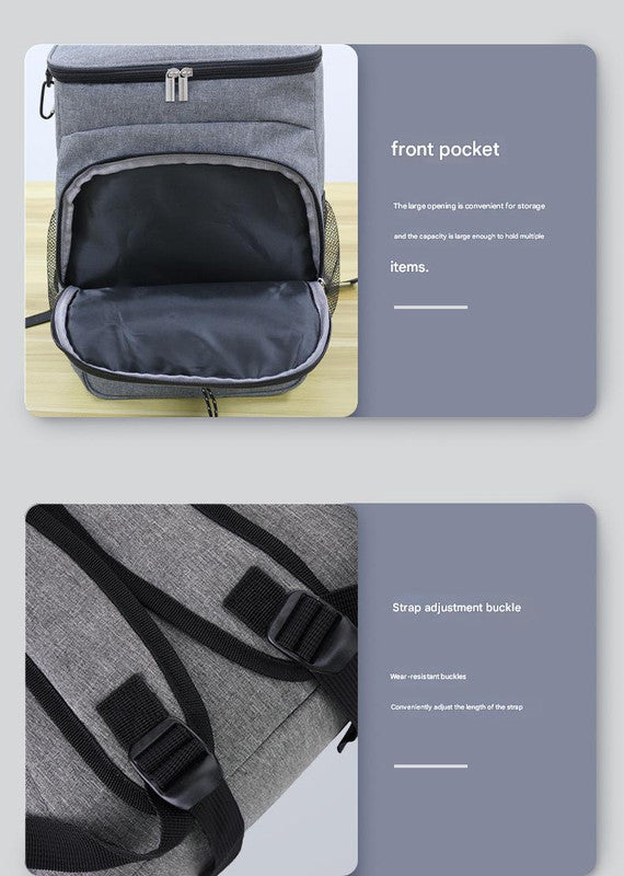 Black Large Insulated Cooler Backpack - Leakproof, Lightweight for Picnic, Beach, Camping