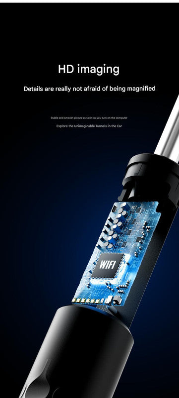 Smart Visual Ear Cleaner with HD WiFi Camera - Gentle Silicone Tips, USB-C Rechargeable Otoscope for Safe Ear Wax Removal(White Premium Edition)