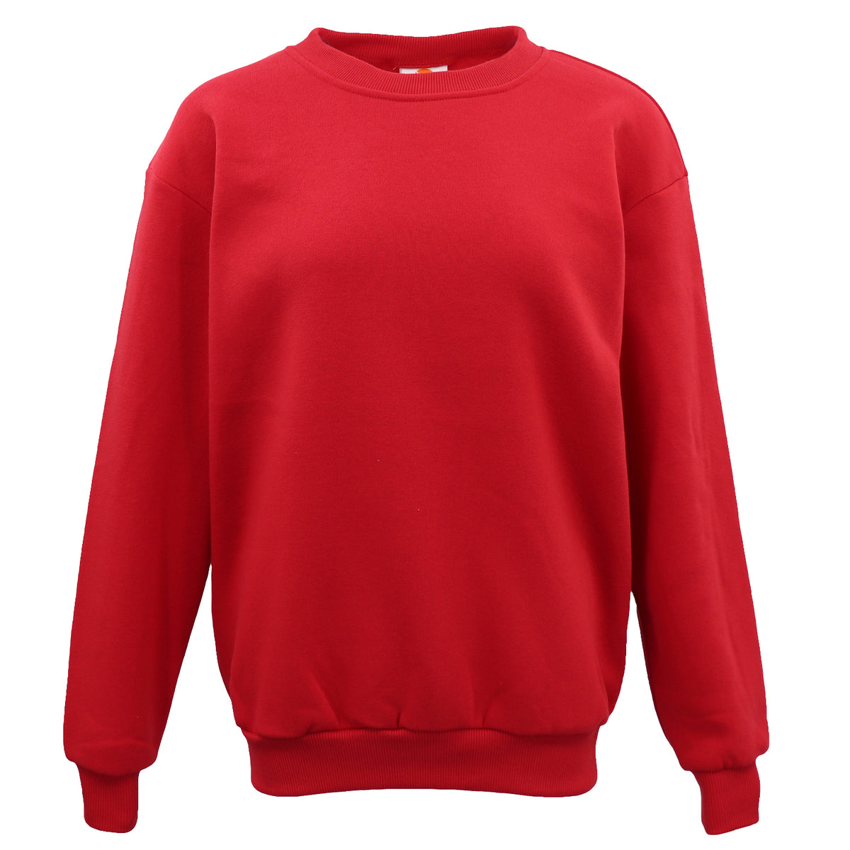 New Adult Unisex Plain Pullover Fleece Jumper Mens Long Sleeve Crew Neck Sweater, Royal Blue, 3XL