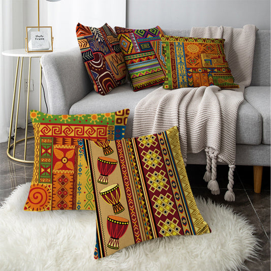 Geometric Pattern Decorative Pillowcase Linen Pillowcase Sofa