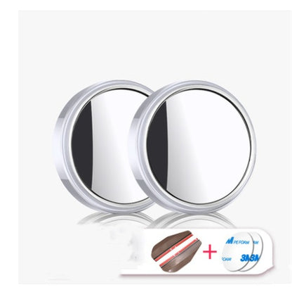 Car Rearview Mirror Small Round Mirror Reversing Blind Spot Mirror HD 360 Degree Adjustable Wide Angle Mirror Reflective Mirror