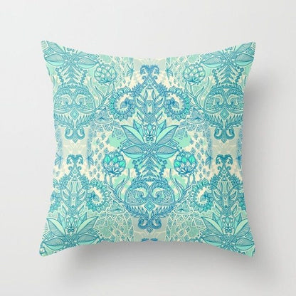 Mint Green Peach Skin Pillowcase Cushion Cushion Pillowcase