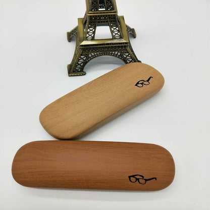 Wood grain glasses case