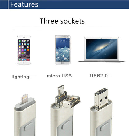 Suitable For Apple Android Mobile Computer OTG Three-in-one USBFlash Drive