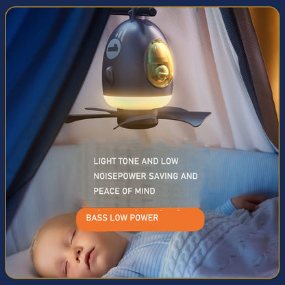 New USB Small Airplane Fan Ceiling Fan Night Light Household Remote Control Ceiling Fan Light Night Light Cute Lamp