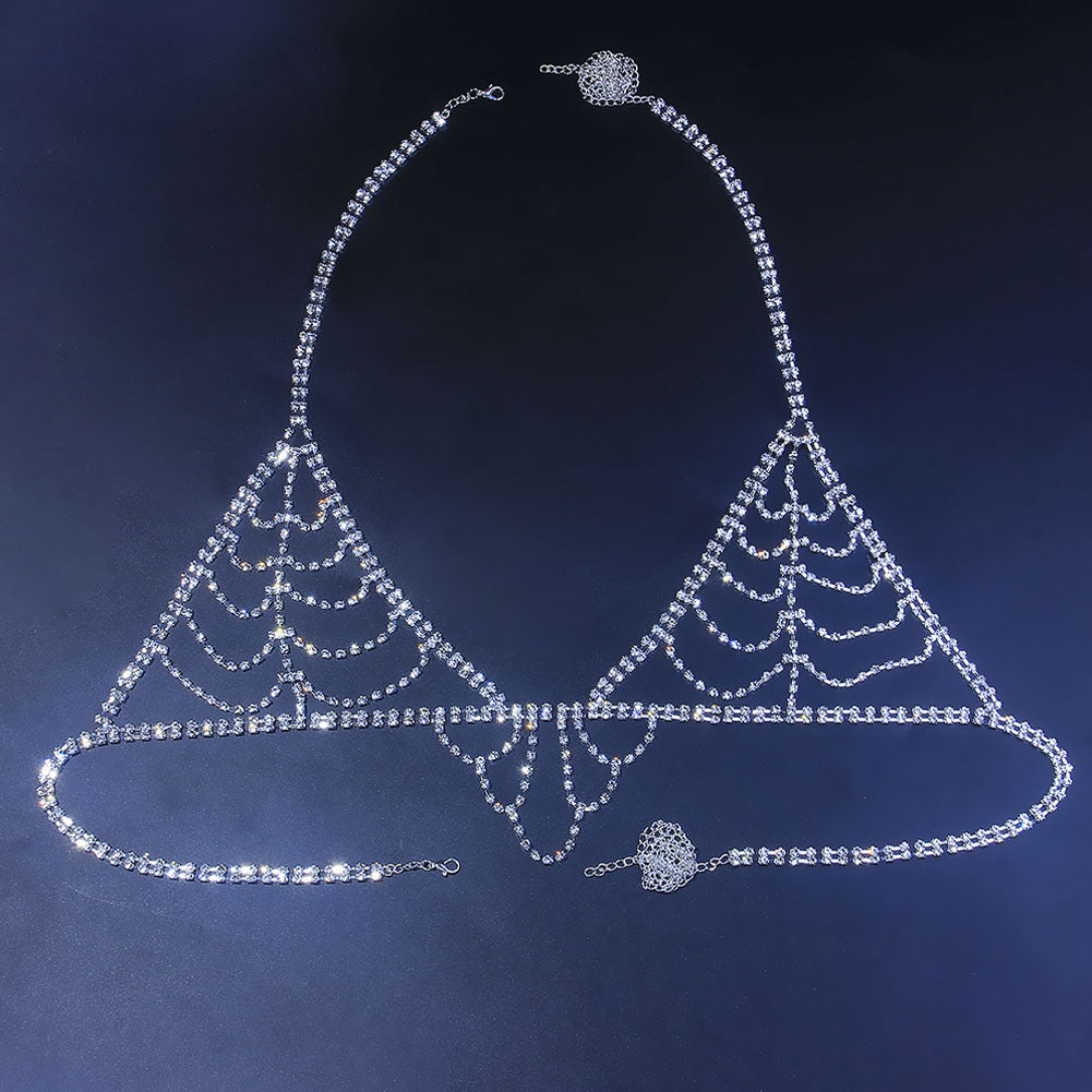 Jewelry Personality Simple Fashion Micro Inlay Body Chain Set