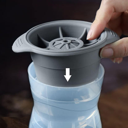 Pack of 2 Sphere Shape Ice Molds Quick Release  Ice Ball Maker for Cocktail