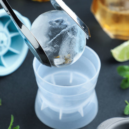 Pack of 2 Sphere Shape Ice Molds Quick Release  Ice Ball Maker for Cocktail