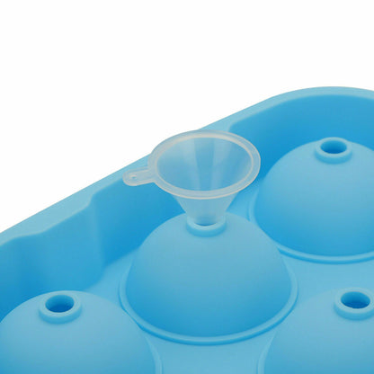 6 Large Sphere Shape Cocktail Ice Molds Quick Release Ice Ball Maker