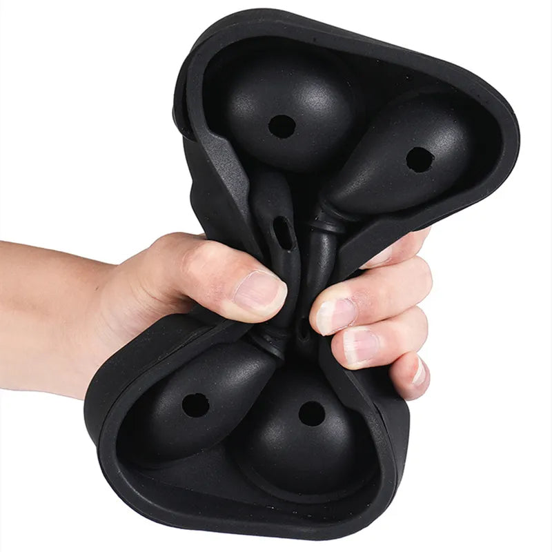 6 Large Sphere Shape Cocktail Ice Molds Quick Release Ice Ball Maker