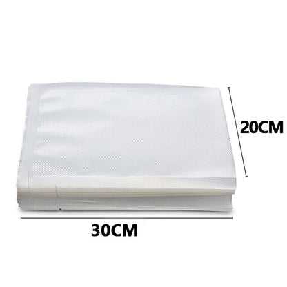 100pcs Clear Food Grade Pre-Cut Food Saver Vacuum Sealer Bags