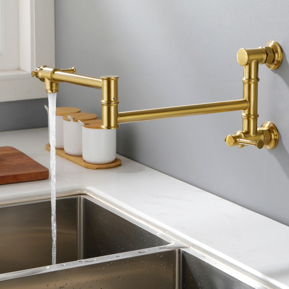 Pot Filler Faucet Wall Mount Pot Filler Faucet - Gold