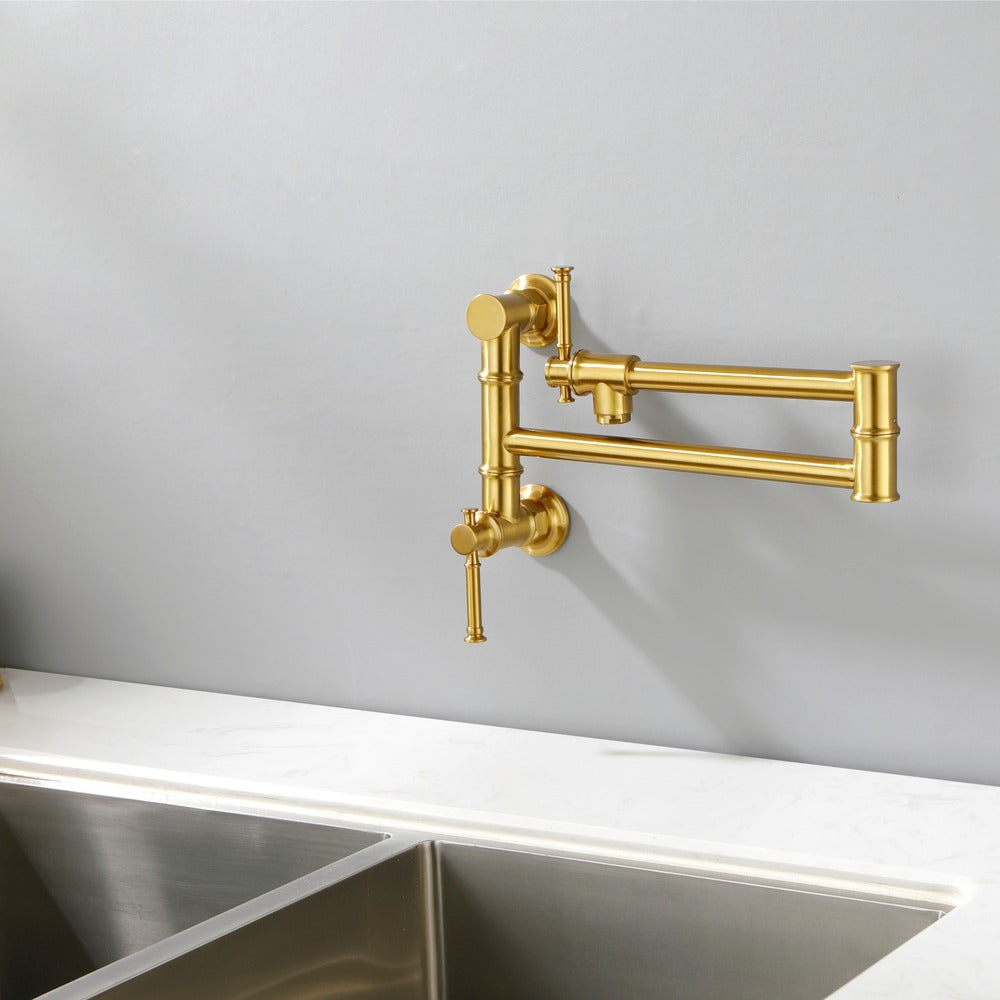 Pot Filler Faucet Wall Mount Pot Filler Faucet - Gold