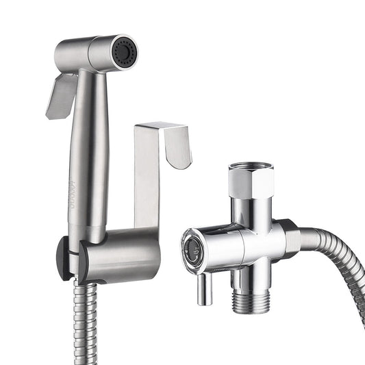Bidet Sprayer for Toilet Handheld Cloth Diaper Sprayer - Silver