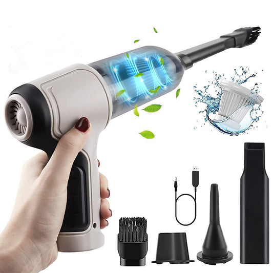 3 in 1 Wireless Handheld Car Vacuum Cleaner Air Blower USB- Rechargeable (car, AC, home, office, keyboard, etc)_0