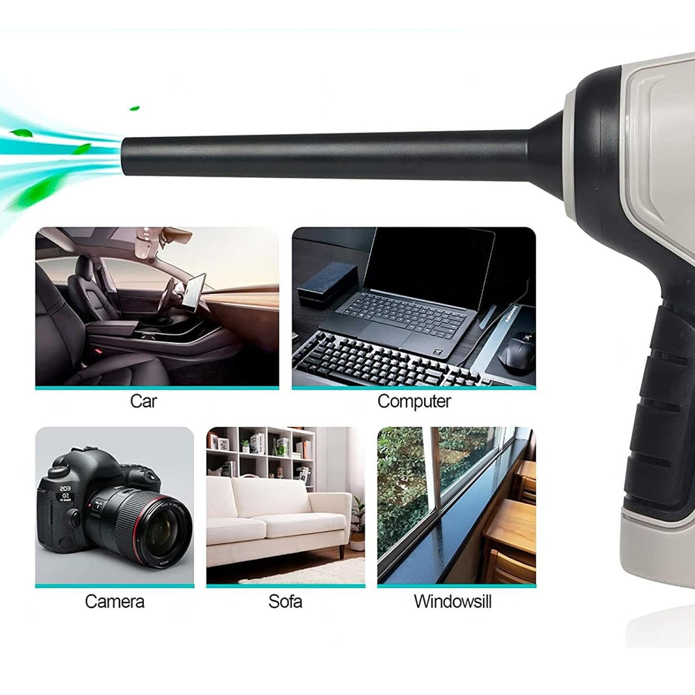 3 in 1 Wireless Handheld Car Vacuum Cleaner Air Blower USB- Rechargeable (car, AC, home, office, keyboard, etc)_4