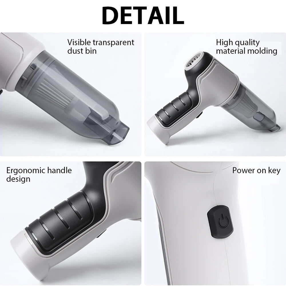 3 in 1 Wireless Handheld Car Vacuum Cleaner Air Blower USB- Rechargeable (car, AC, home, office, keyboard, etc)_7