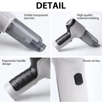 3 in 1 Wireless Handheld Car Vacuum Cleaner Air Blower USB- Rechargeable (car, AC, home, office, keyboard, etc)_7