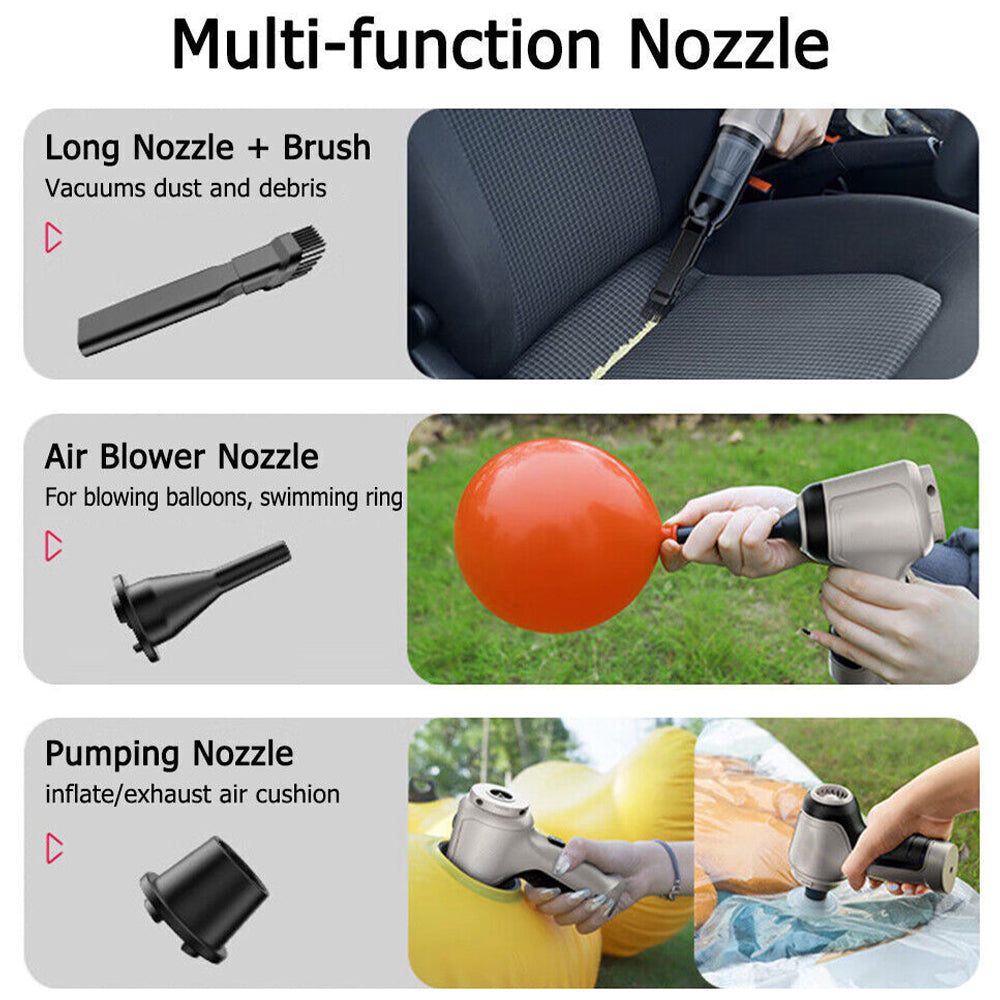 3 in 1 Wireless Handheld Car Vacuum Cleaner Air Blower USB- Rechargeable (car, AC, home, office, keyboard, etc)_14