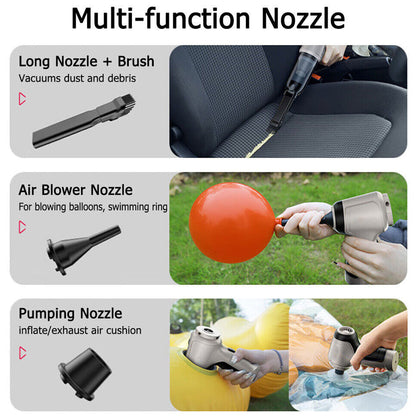 3 in 1 Wireless Handheld Car Vacuum Cleaner Air Blower USB- Rechargeable (car, AC, home, office, keyboard, etc)_14