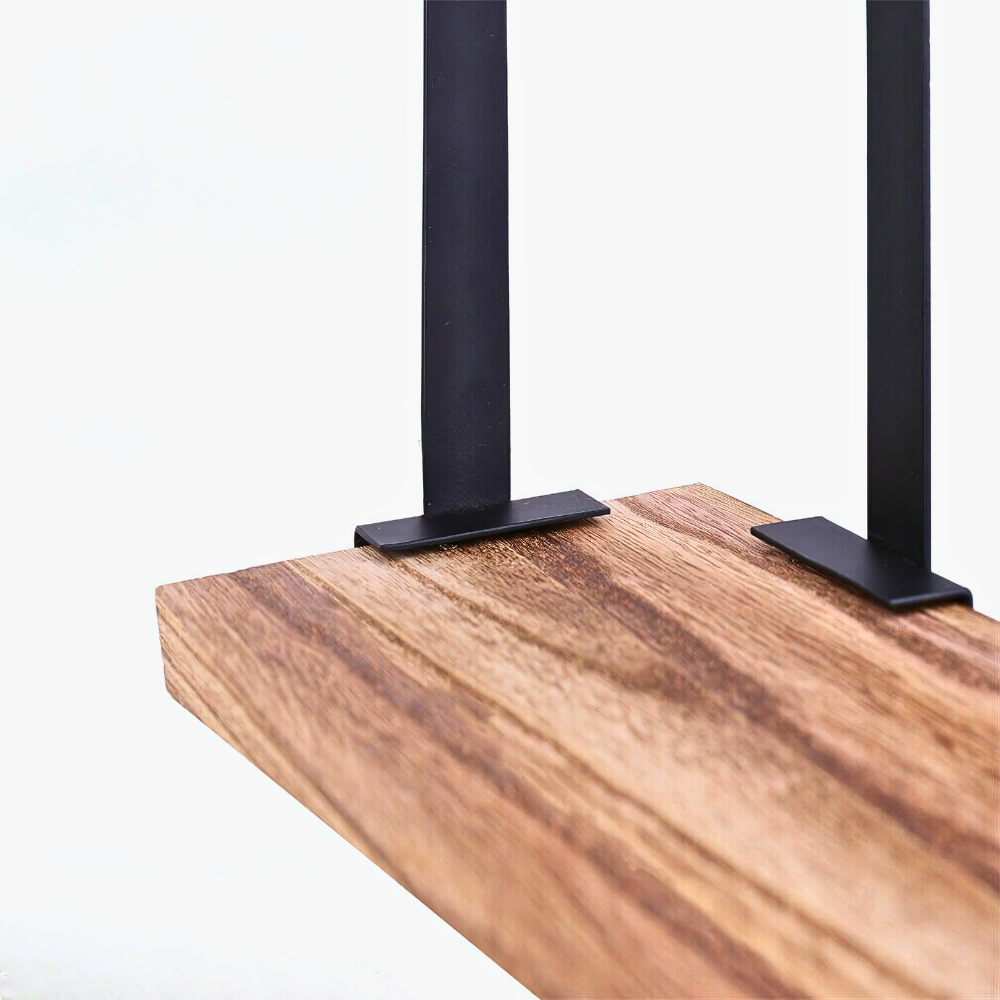 Rustic Industrial Wood Shelf Wall Mount Corner Rack