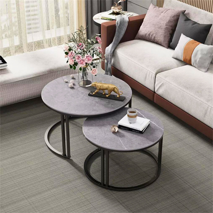 2 Pack Marble Nesting Coffee Table Set