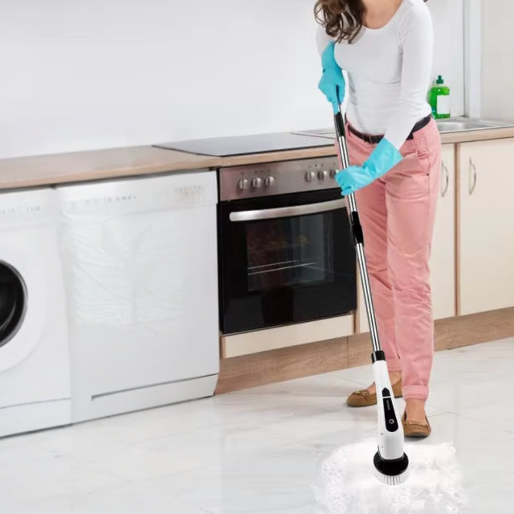 Cordless Electric Cleaning Brush with 7 Heads for Bathroom and Kitchen