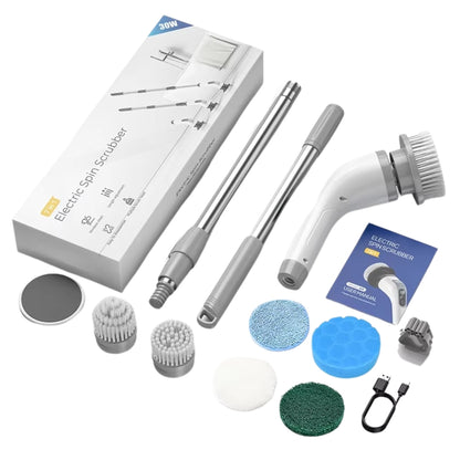 Cordless Electric Cleaning Brush with 7 Heads for Bathroom and Kitchen