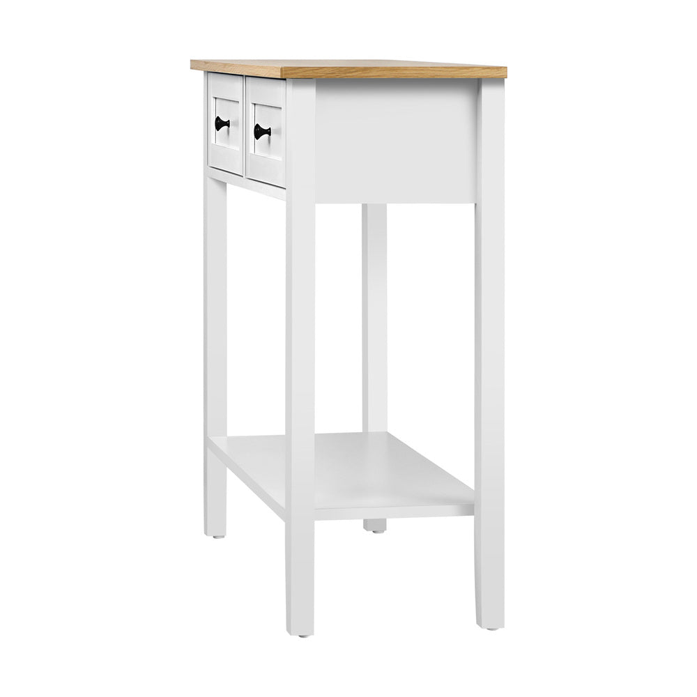 Console Table Hallway 2 Drawers Display Shelf