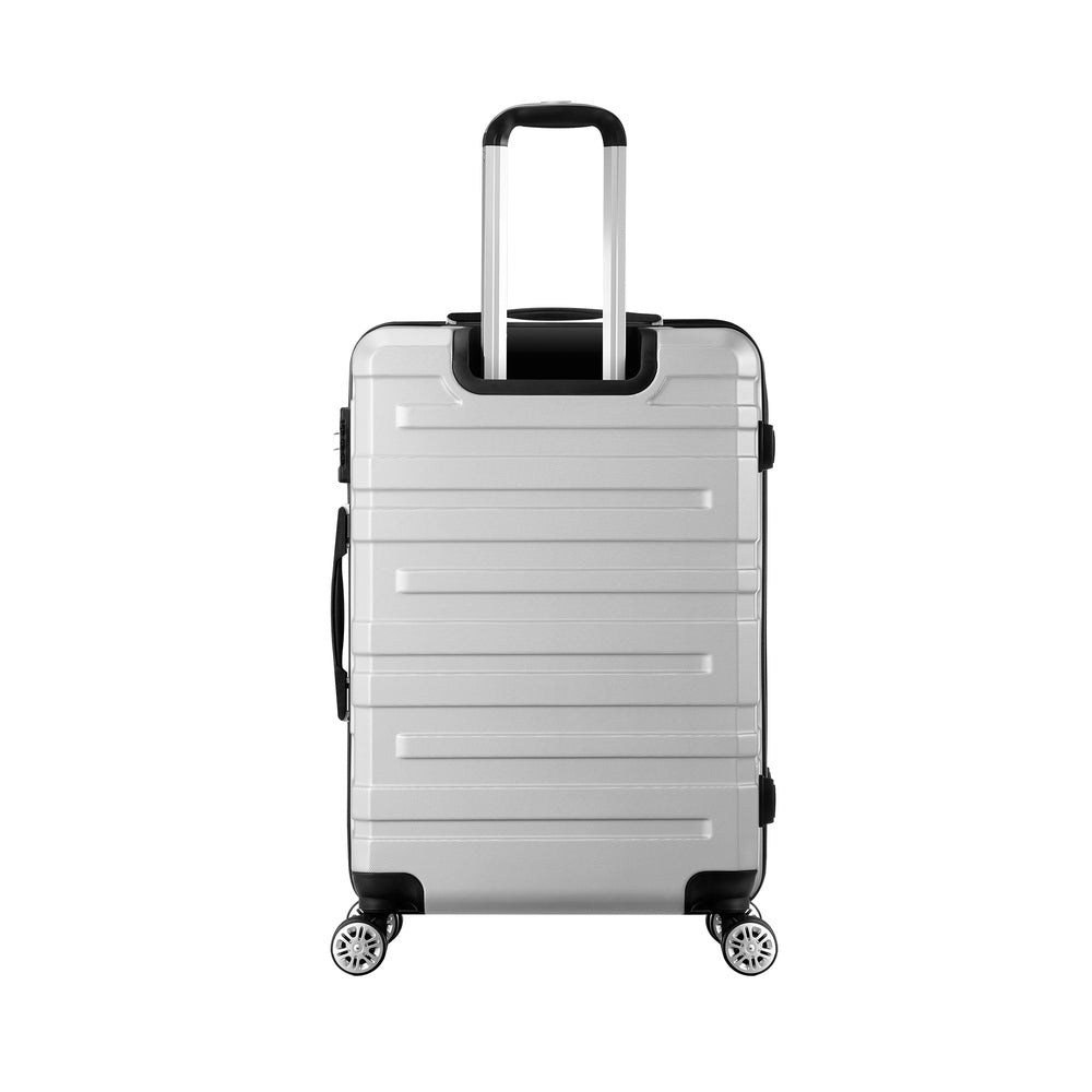 28 inch Luggage Set TSA Lock Hard Case Silver