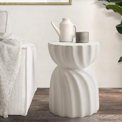 Side Table Terrazzo Hourglass Concrete Stool Stand