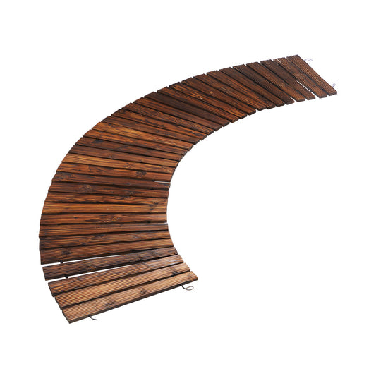 Garden Wooden Pathway Roll-Out Curved 8ft