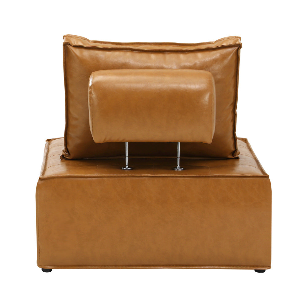 PU Leather Couch Sofa Brown