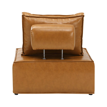 PU Leather Couch Sofa Brown
