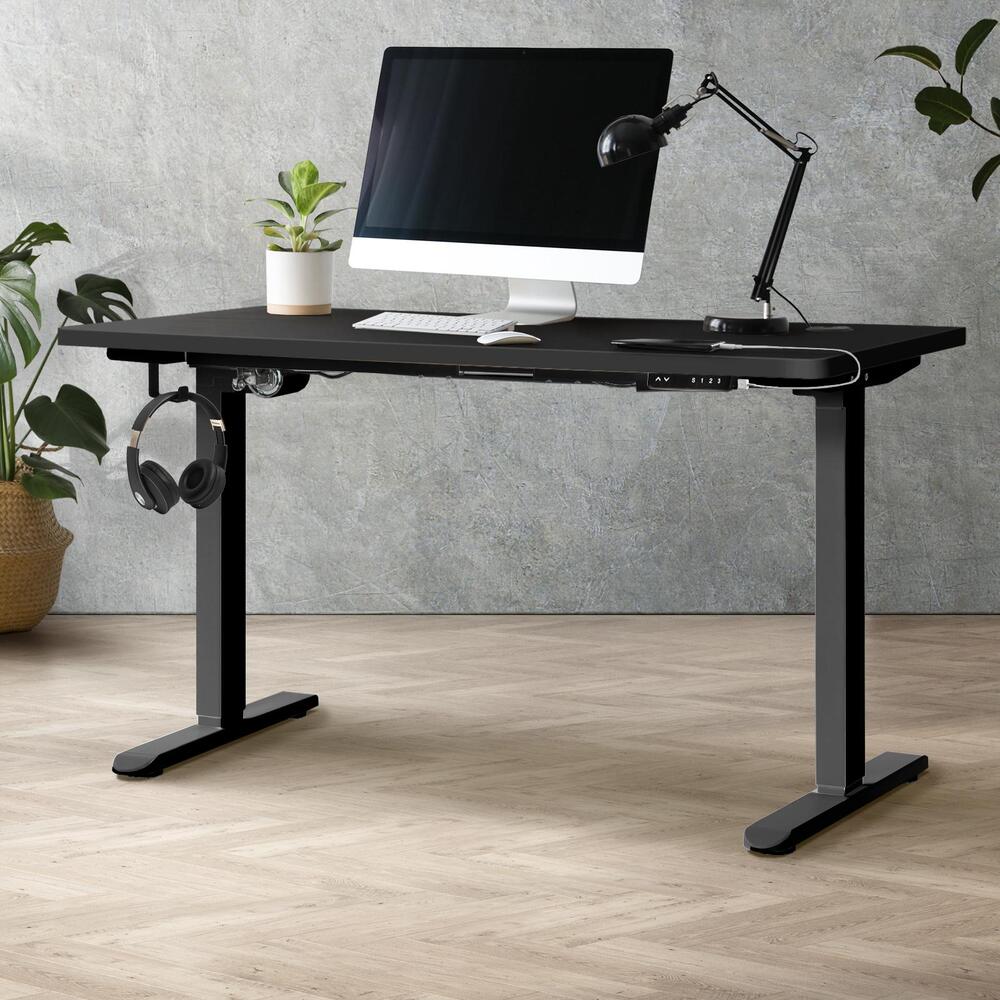 Adjustable Motorized Standing Desk Black 140cm