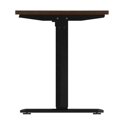 Motorized Adjustable Sit Stand Desk 160cm Black and Walnut