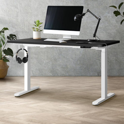 Standing Desk Dual Motor Height Adjustable 120cm White and Black