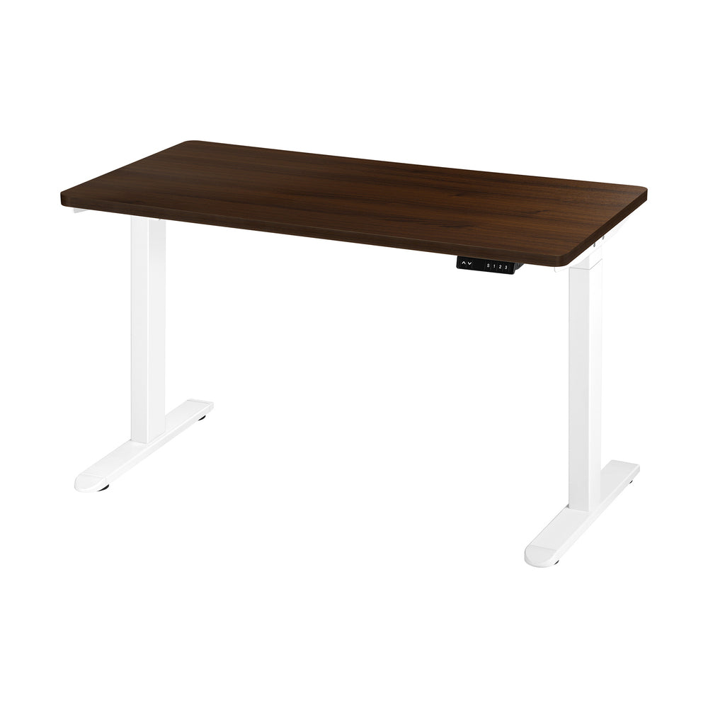 Sit-Stand Height Adjustable Desk 160cm White and Walnut