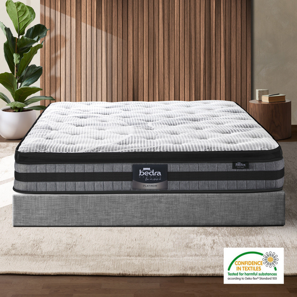 Double Mattress Pillow Top Cool Gel Foam Bonnell Spring 22cm